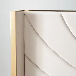 Gertrude Cream Velvet King Bed