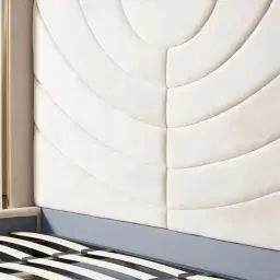 Gertrude Cream Velvet King Bed