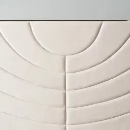 Gertrude Cream Velvet Queen Bed