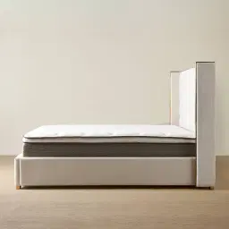 Gertrude Cream Velvet Queen Bed