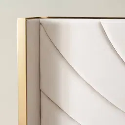Gertrude Cream Velvet Queen Bed