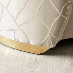 Hyacinth Cream Velvet 3-Seater Sofa