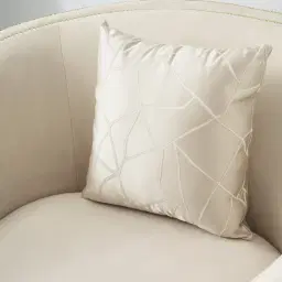 Hyacinth Cream Velvet with Back Pattern Chair