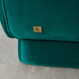 Fransesca Peacock Blue Velvet Occasional Chair