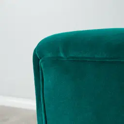Fransesca Peacock Blue Velvet Occasional Chair