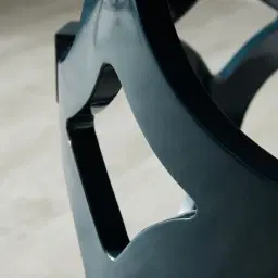 Lalique Peacock Blue Veneer Side Table 