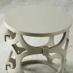 Lalique Beige Veneer Side Table 