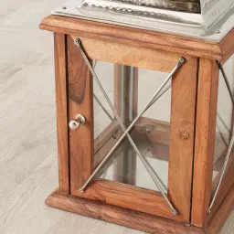 Wooden Lantern Silver - Small