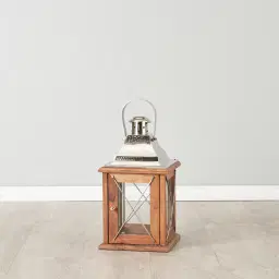 Wooden Lantern Silver - Small
