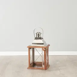 Wooden Lantern Silver - Small