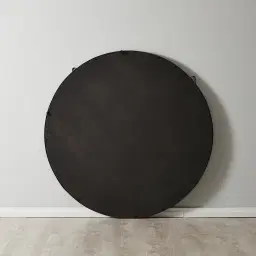 Zinia Black Round Mirror