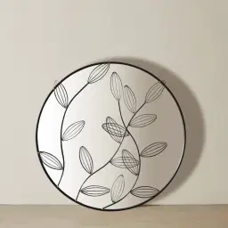 Zinia Black Round Mirror