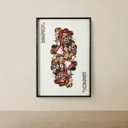 Joker Card Framed Paper Collage