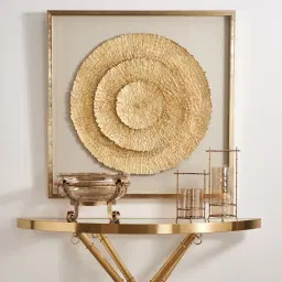 Leilani White and Gold Paper Shadow Box 