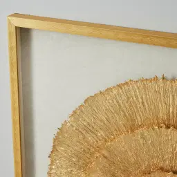 Leilani White and Gold Paper Shadow Box 