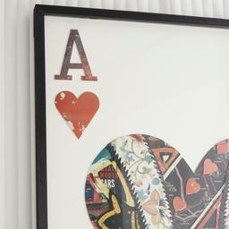 Ace of Hearts Framed Paper Collage