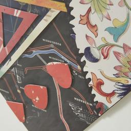 Ace of Hearts Framed Paper Collage