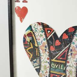 Ace of Hearts Framed Paper Collage