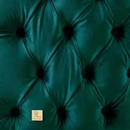 Kelly Peacock Blue Velvet Swivel Chair - Gold Leg