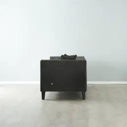 Vogue Charcoal Velvet 3-Seater Sofa 