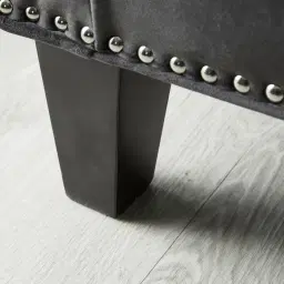 Vogue Charcoal Velvet 3-Seater Sofa 