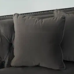 Vogue Charcoal Velvet 3-Seater Sofa 