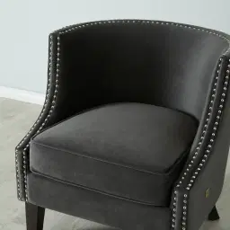 Vogue Charcoal Velvet Chair