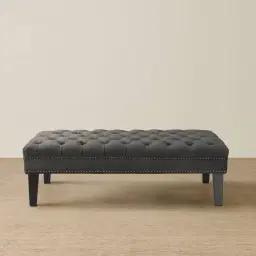 Vogue Charcoal Velvet Ottoman
