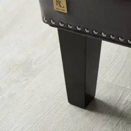 Vogue Charcoal Velvet Ottoman
