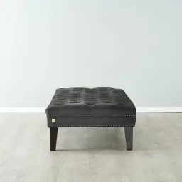 Vogue Charcoal Velvet Ottoman