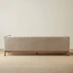 Astoria III Beige Velvet 3-Seater Sofa 
