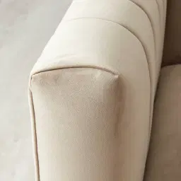 Astoria III Beige Velvet 3-Seater Sofa 