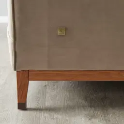 Astoria III Beige Velvet 2-Seater Sofa 