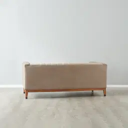 Astoria III Beige Velvet 2-Seater Sofa 