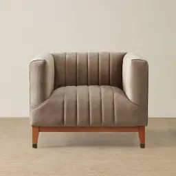 Astoria III Beige Velvet Occasional Chair