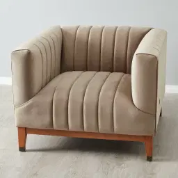 Astoria III Beige Velvet Occasional Chair