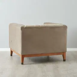 Astoria III Beige Velvet Occasional Chair