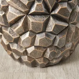 Polished Rockpile Antique Gold Vase - Large