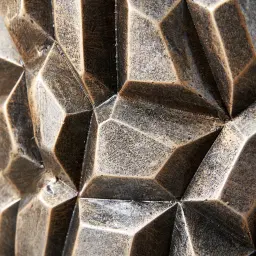 Polished Rockpile Antique Gold Vase - Large