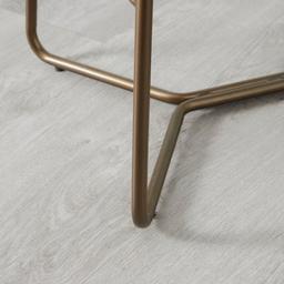 Quinn Cream Boucle Bar Stool - Brass Colour Legs