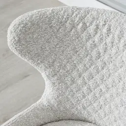 Quinn Cream Boucle Dining Chair - Brass Colour Legs