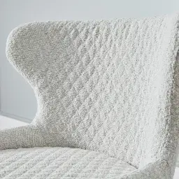 Quinn Cream Boucle Dining Chair - Brass Colour Legs