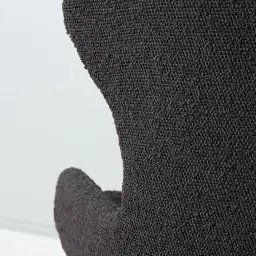 Quinn Charcoal Boucle Dining Chair - Brass Colour Legs