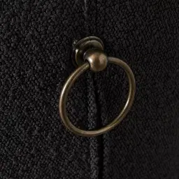 Quinn Charcoal Boucle Dining Chair - Brass Colour Legs