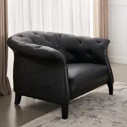 Regal Taupe Leather Single Seat Sofa