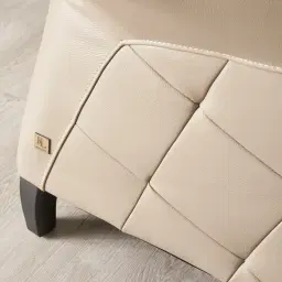 Regal Taupe Leather Single Seat Sofa