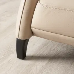 Regal Taupe Leather Single Seat Sofa