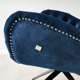 Dolly Navy Blue Velvet Occasional Chair II
