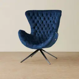 Dolly Navy Blue Velvet Occasional Chair II