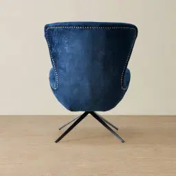 Dolly Navy Blue Velvet Occasional Chair II